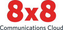 8x8 logo — cloud UCaaS, business VoIP phone systems, and contact center supplier in the BizTech Ally national technology partner network
