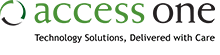 Access One logo — managed IT services, hosted voice, and business internet supplier in the BizTech Ally supplier network