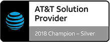 AT&T Solution Provider logo — BizTech Ally is an authorized AT&T partner for wireless cell service, business cell phone plans, FirstNet, 5G mobile data, IoT SIM connectivity, fiber internet, and business voice